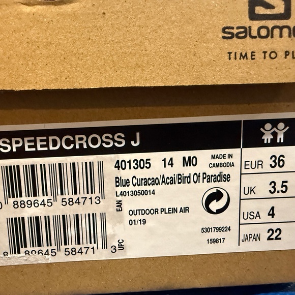 Salomon Kids' SpeedCross J Blue/Curacao/Acai/Bird of Paradise - Picture 5 of 5